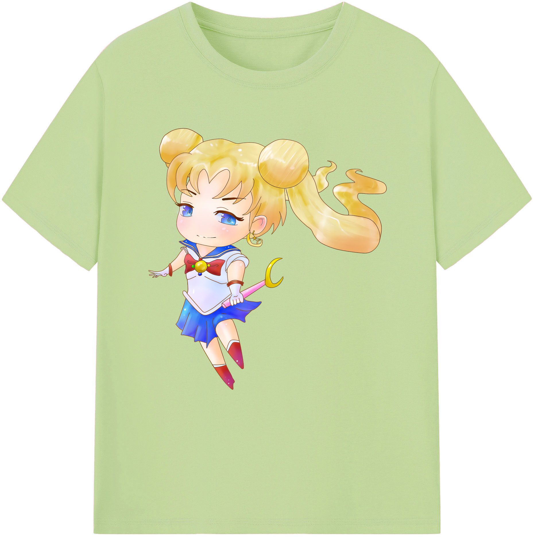 （画像用） 美少女戦士セーラームーン 愛野 美奈子 あいの みなこ Sailor Moon Aino Minako 綿100％半袖Tシャツ（フロントプリント）
